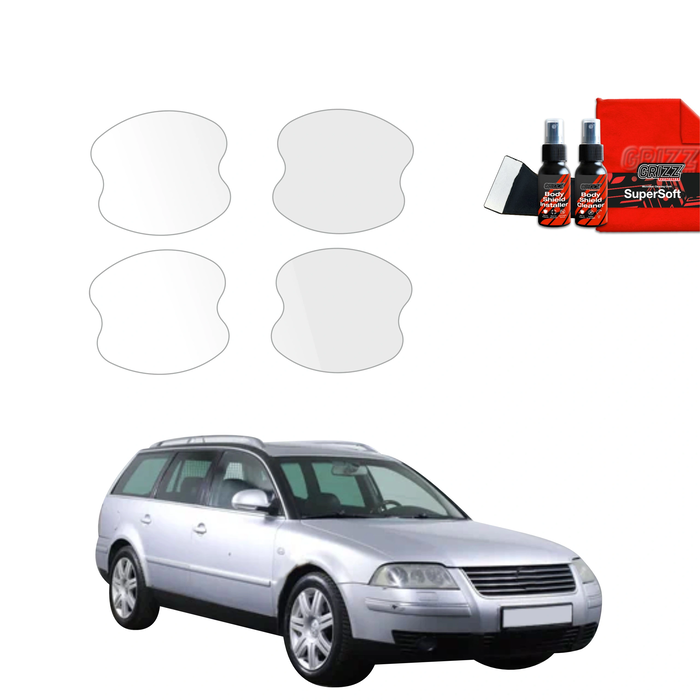 GrizzGlass BodyShield Protective Film For Door Handles Volkswagen Passat B5 Variant Facelifting (2000-2005) [4in1]