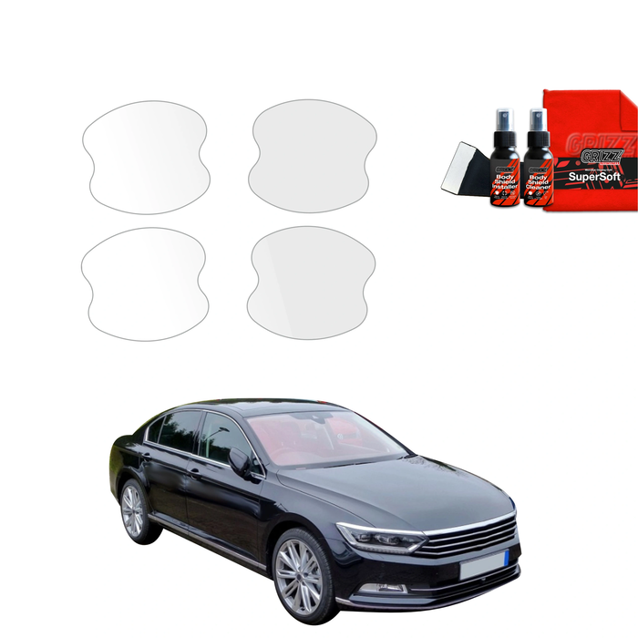 GrizzGlass BodyShield Protective Film For Door Handles Volkswagen Passat B8 Sedan (2014-2022) [4in1]