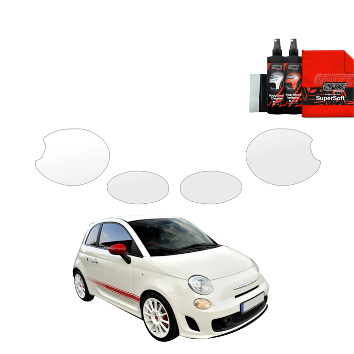 GrizzGlass BodyShield Lamp Protection Film Abarth 500 (2016-2023) [4in1]