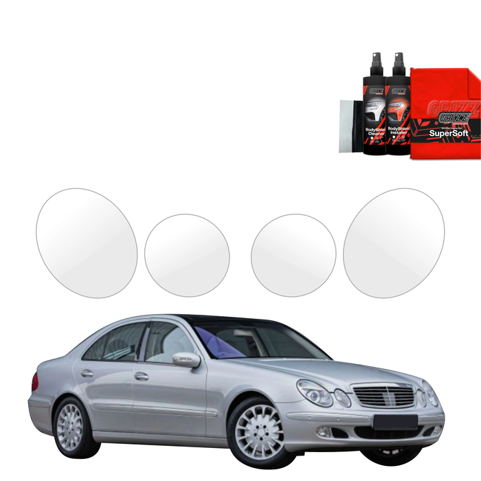 GrizzGlass BodyShield Lamp Protection Film Mercedes Benz E-Class W211 Sedan (2002-2009) [4in1]