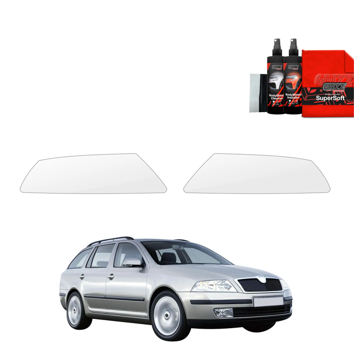GrizzGlass BodyShield Lamp Protection Film Skoda Octavia 2 Kombi (2004-2008) [2in1] 