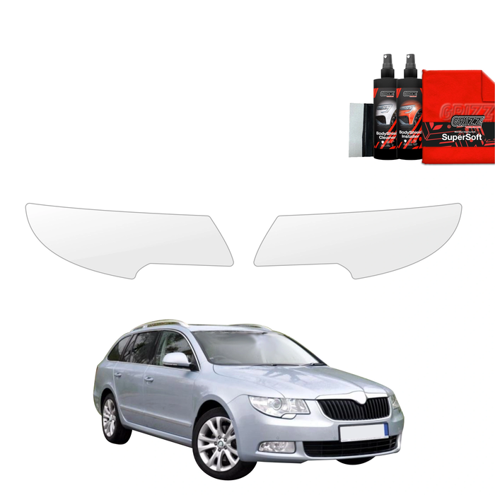 GrizzGlass BodyShield Lamp Protection Film Skoda Superb 2 Sedan 4D (2008-2013) [2in1] 