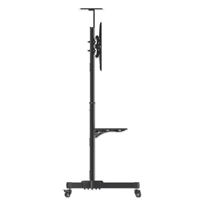 Manhattan 461238 Mobile Floor TV Stand for LED/LCD/PDP 37-70 inches, 40 kg, adjustable with AV shelf