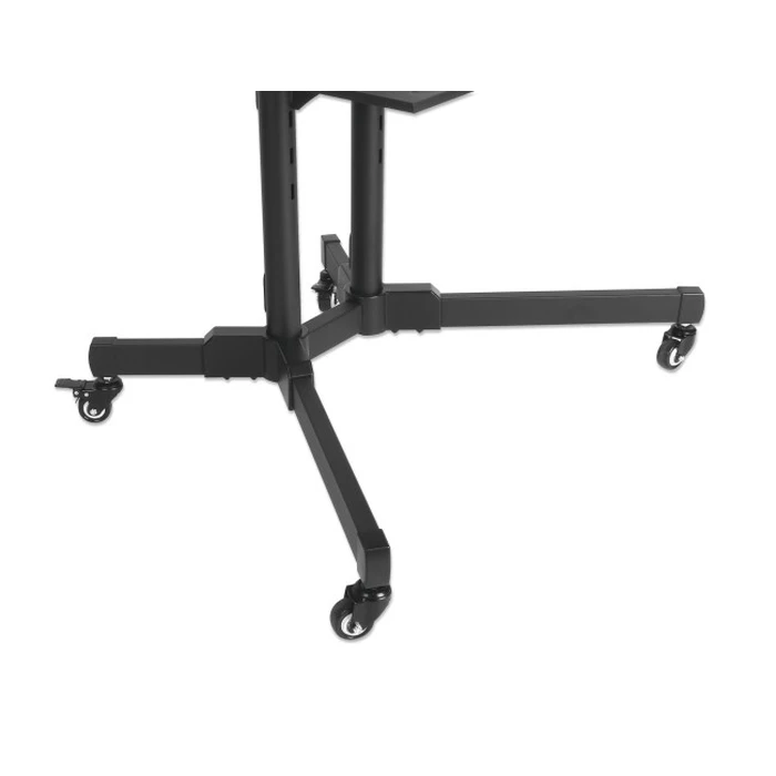 Manhattan 461238 Mobile Floor TV Stand for LED/LCD/PDP 37-70 inches, 40 kg, adjustable with AV shelf