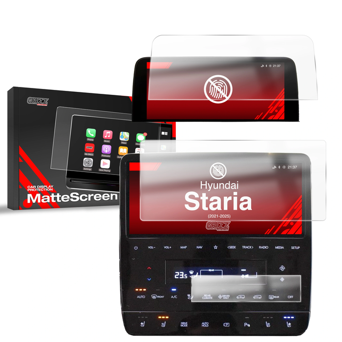 Matte GrizzGlass CarDisplay Protection Hyundai Staria 10,25" (2021-2026) [3in1] 