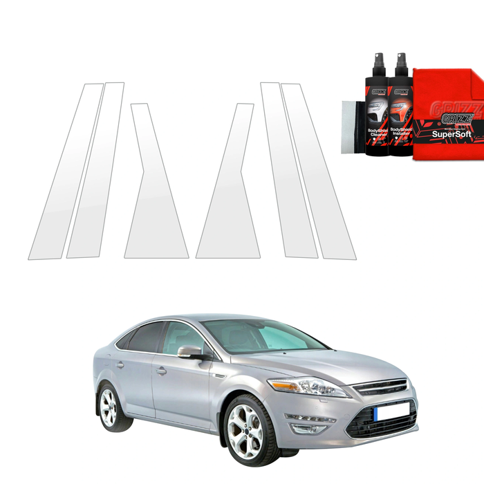 GrizzGlass BodyShield Car Pillar Protective Film Ford Mondeo Mk4 Sedan (2007-2014) [6in1]