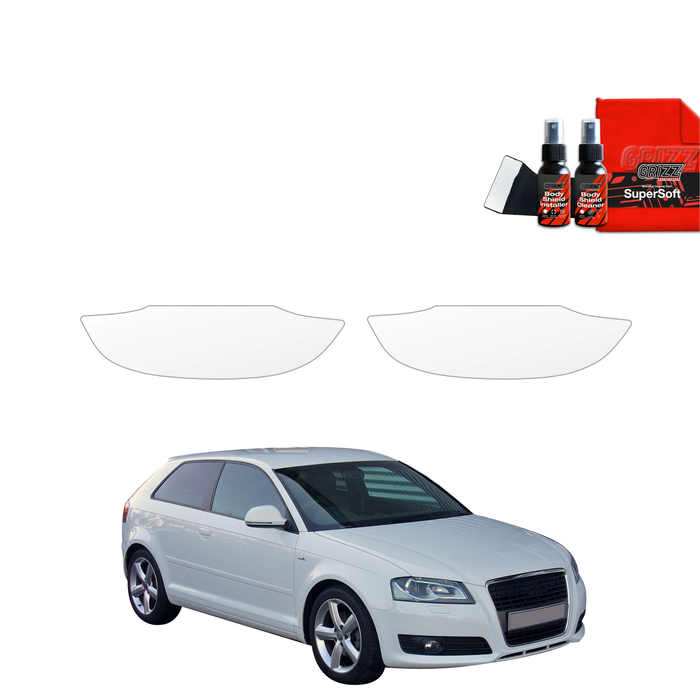 GrizzGlass BodyShield Protective Film For Door Handles Audi A3 8P Hatchback 3D (2003-2008) [2in1] 