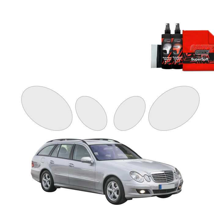 GrizzGlass BodyShield Lamp Protection Film Mercedes Benz E-Class S211 Kombi (2002-2009) [4in1]