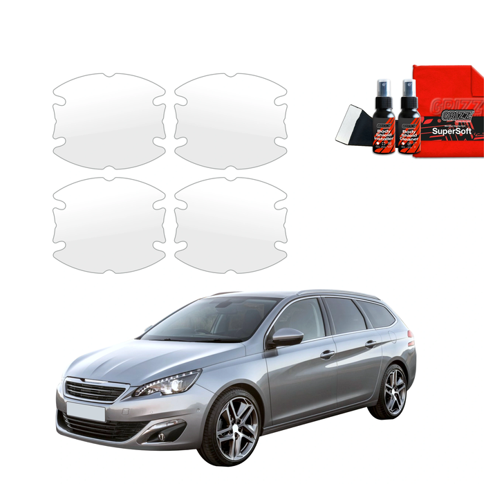 GrizzGlass BodyShield Protective Film For Door Handles Peugeot 308 Kombi (2013-2021) [4in1]