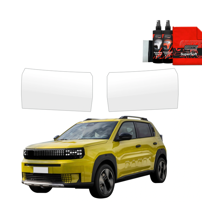 GrizzGlass BodyShield Lamp Protection Film Fiat Grande Panda (2025) [2in1] 