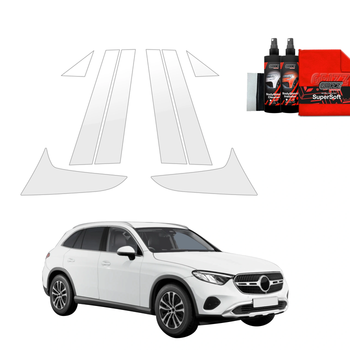 GrizzGlass BodyShield Car Pillar Protective Film Mercedes GLC Wagon (2025) [8in1]