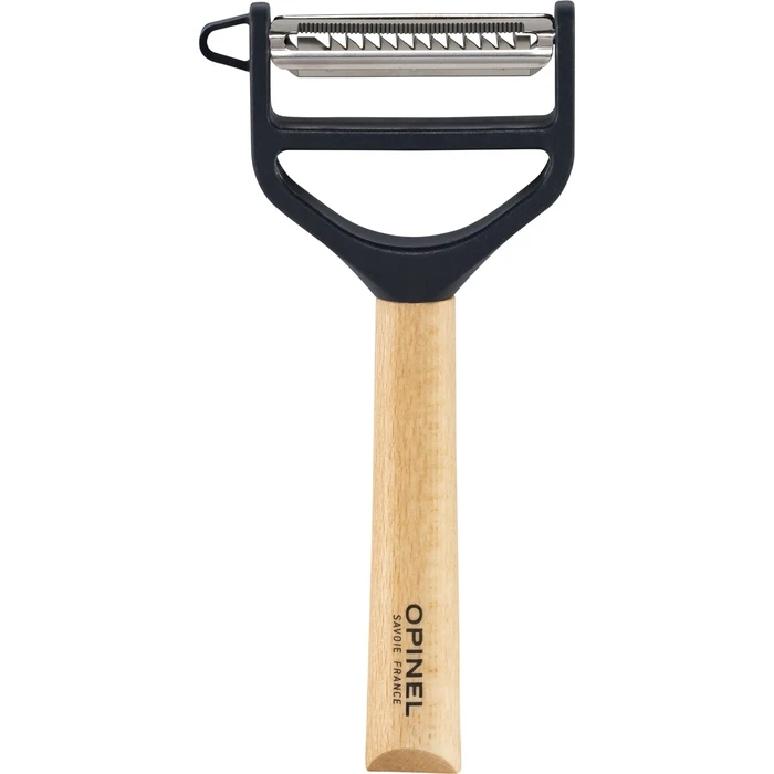 Opinel T-Duo Wood Blue Fruit & Vegetable Peeler — Stainless Steel (Model 002431)
