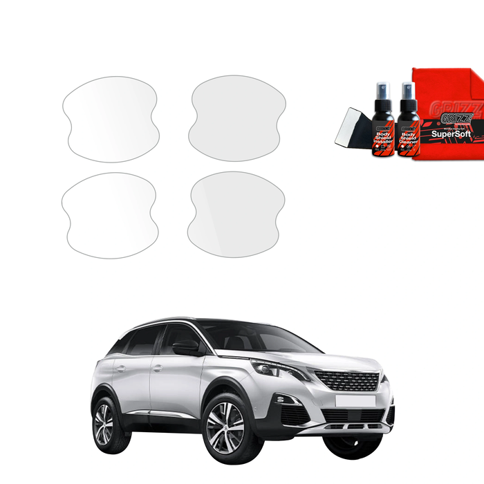 GrizzGlass BodyShield Protective Film For Door Handles Peugeot 3008 (2016-2024) [4in1]