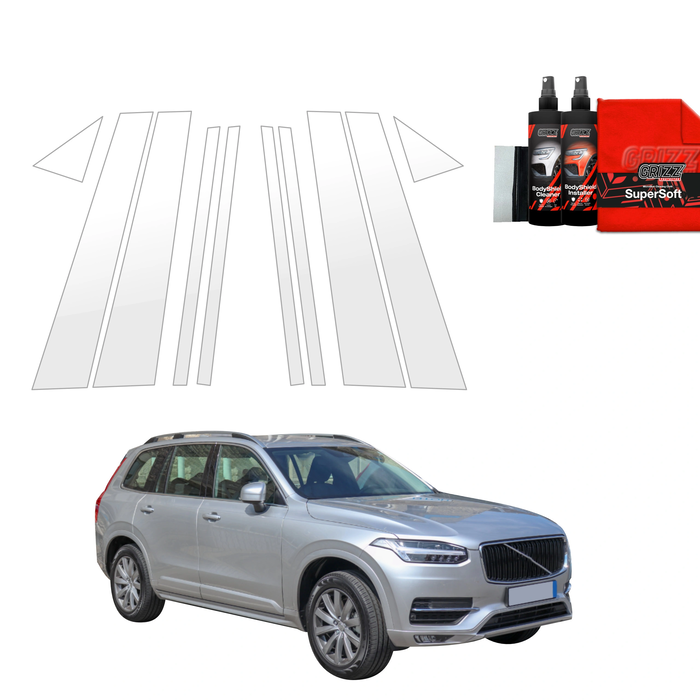 GrizzGlass BodyShield Car Pillar Protective Film Volvo XC90 (2014-2024) [10in1]
