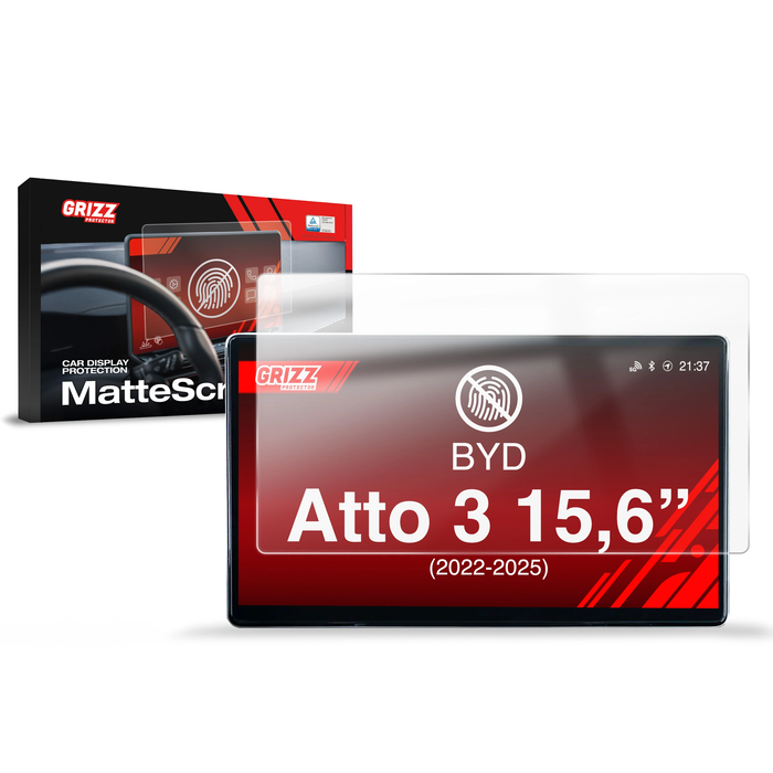 Matte GrizzGlass CarDisplay Protection BYD Atto 3 15,6" (2022-2026)
