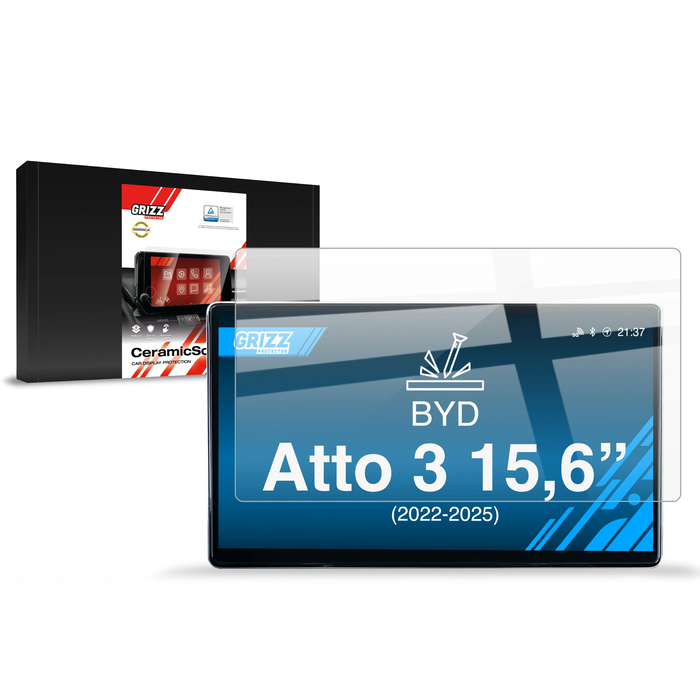 Ceramic GrizzGlass CarDisplay Protection BYD Atto 3 15,6" (2022-2026)