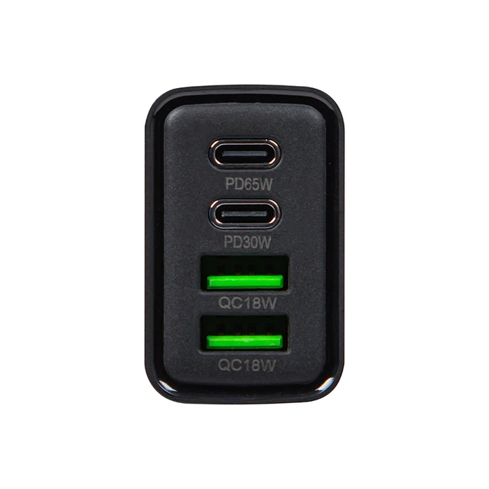 Blow Φορτιστής Τοίχου 65W 2x USB-A + 2x USB-C QC 3.0 + Power Delivery Μαύρος (DM-76-023)