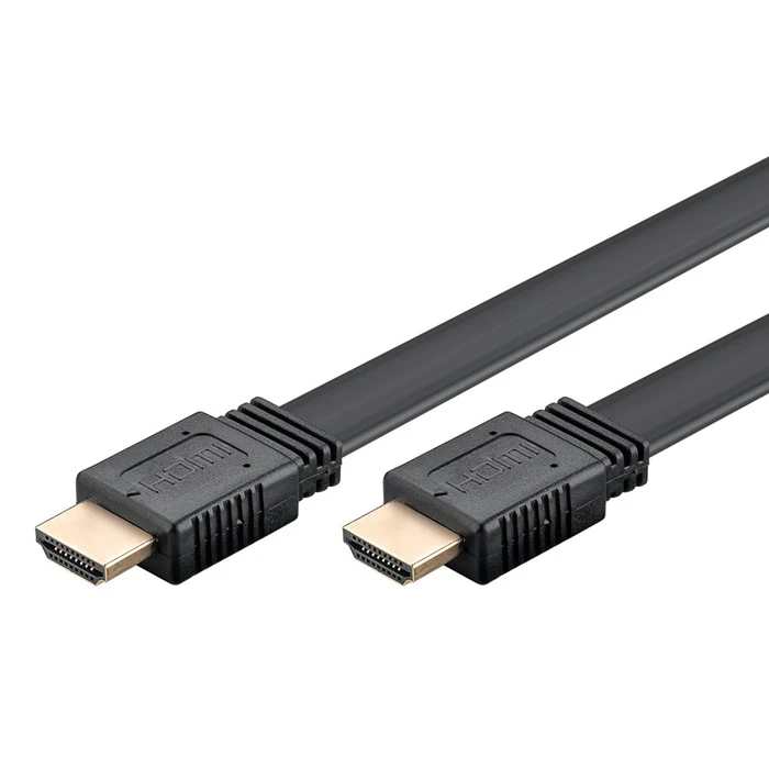 Καλώδιο HDMI Goobay 77135 με Ethernet, Flat, 8K/60Hz, 48 Gbps, 2M, Μαύρο