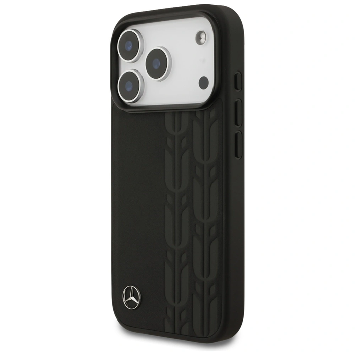 Mercedes Leather Laurel Leaves MagSafe Apple iPhone 17 Pro black