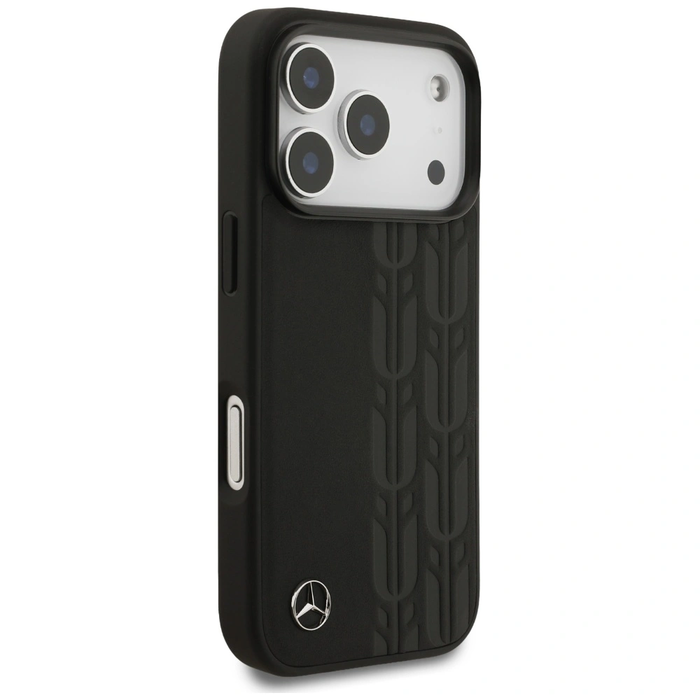 Mercedes Leather Laurel Leaves MagSafe Apple iPhone 17 Pro black