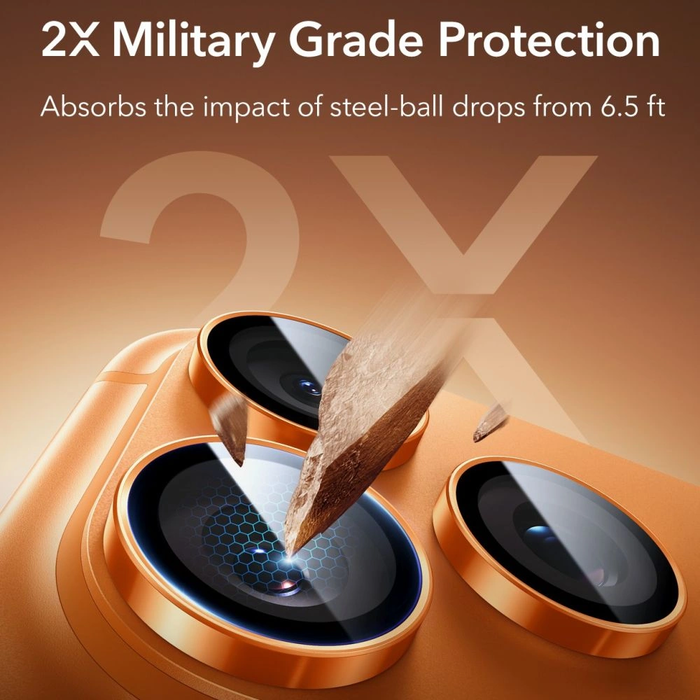 ESR Armorite Camera Protector Apple iPhone 14 Pro / Max / 15 Pro / Max / 16 Pro / Max / 17 Pro / Max Orange