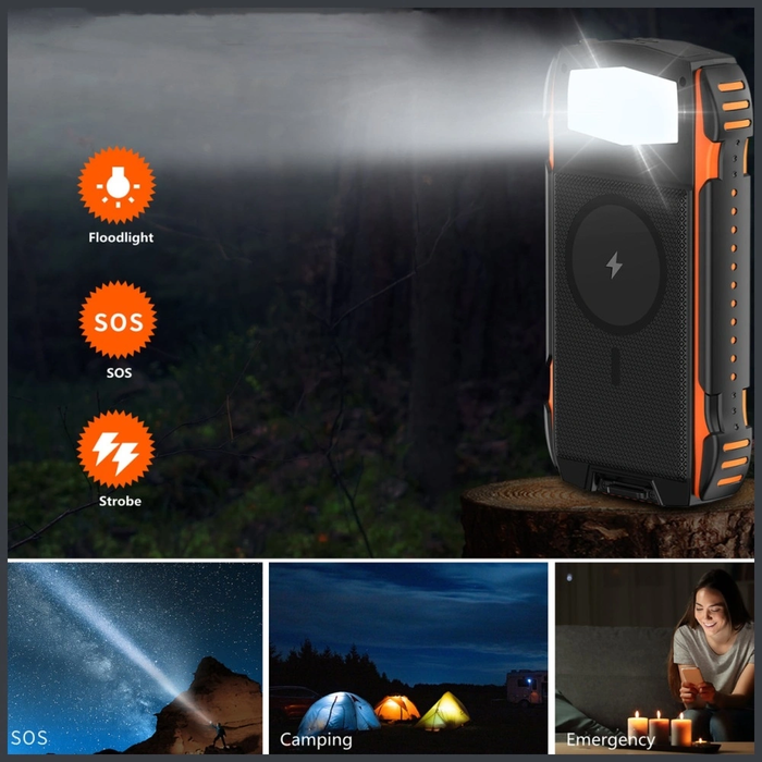 4smarts TitanPack Rugged UltiMag 20000mAh Solar Power Bank black