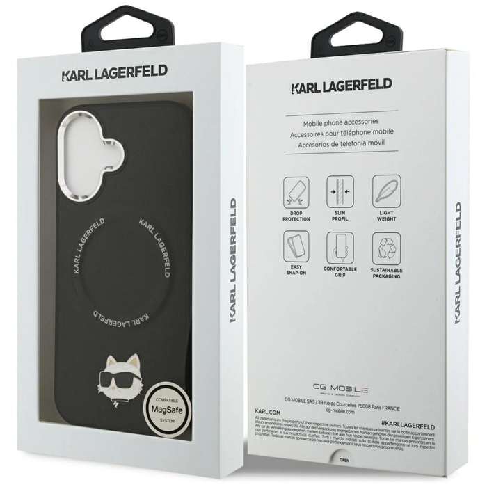 Karl Lagerfeld Choupette Pin MagSafe Apple iPhone 17 black