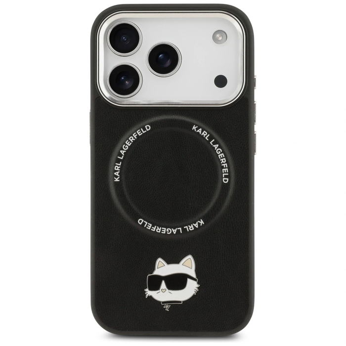 Karl Lagerfeld Choupette Pin MagSafe Apple iPhone 17 Pro Max black