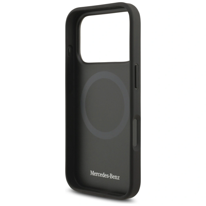 Mercedes Leather Large Laurel Leave MagSafe Apple iPhone 17 Pro black