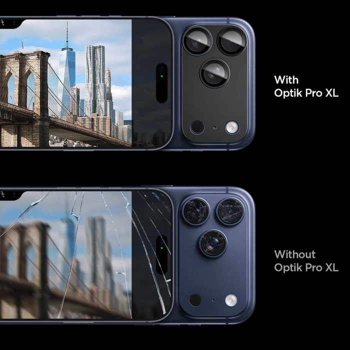 Spigen Optik Pro XL Glas.tr ez Fit Camera Protector Apple iPhone 17 Pro Black