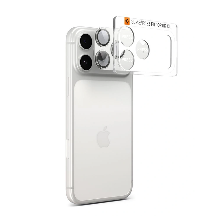 Spigen Optik Pro XL Glas.tr ez Fit Camera Protector Apple iPhone 17 Pro Max Silver