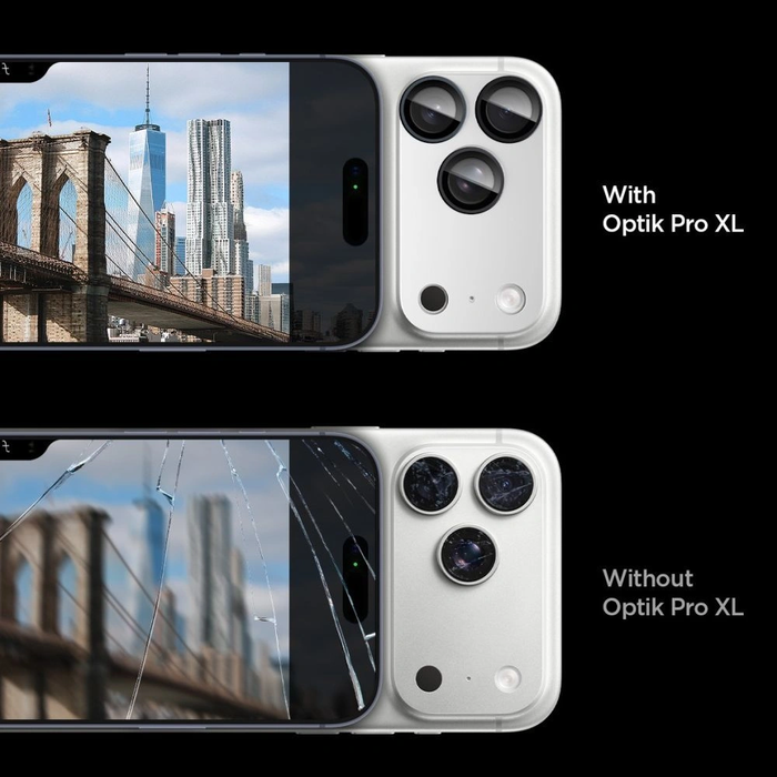 Spigen Optik Pro XL Glas.tr ez Fit Camera Protector Apple iPhone 17 Pro Max Silver