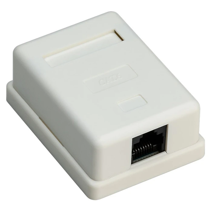 Πρίζα Δικτύου Goobay επιτοίχια 77632, 1 θύρα RJ45, CAT 6 UTP, λευκή