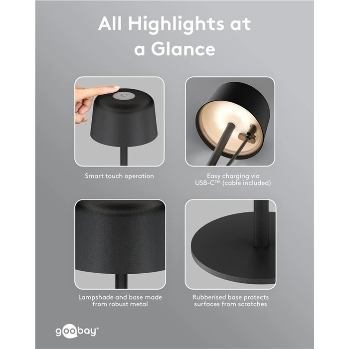 Goobay Διακοσμητικό Φωτιστικό LED Θερμό Λευκό 3000K 25x25εκ. 77675