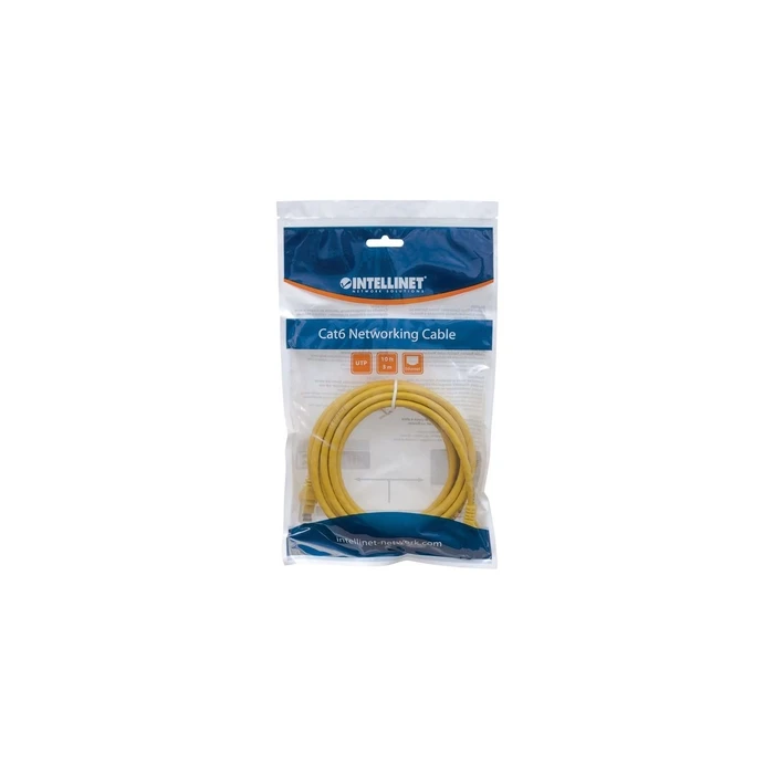 INTELLINET Patchkabel RJ45 U/UTP Cat6 1.00m Hebelschutz κίτρινο