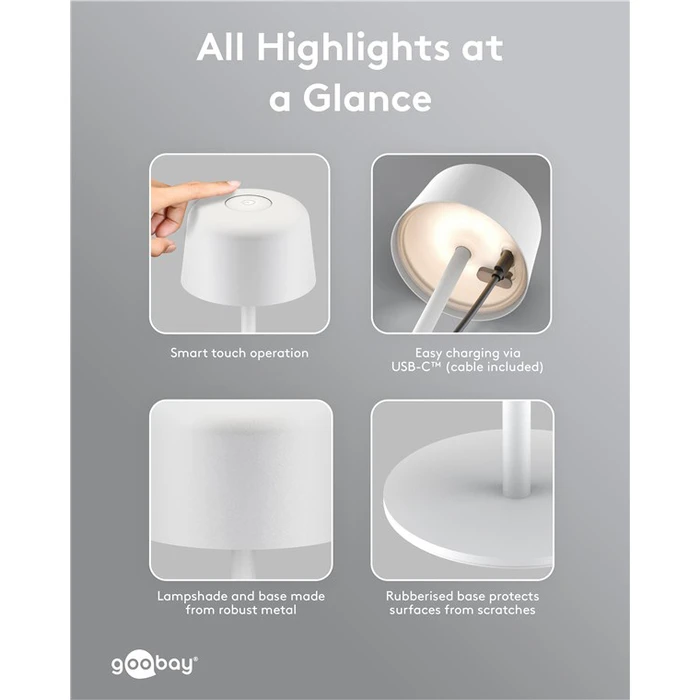 Goobay Διακοσμητικό Φωτιστικό LED Θερμό Λευκό 3000K 25x25εκ. 77676