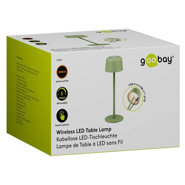 Goobay Διακοσμητικό Φωτιστικό LED Θερμό Λευκό 3000K 25x25εκ. 77677