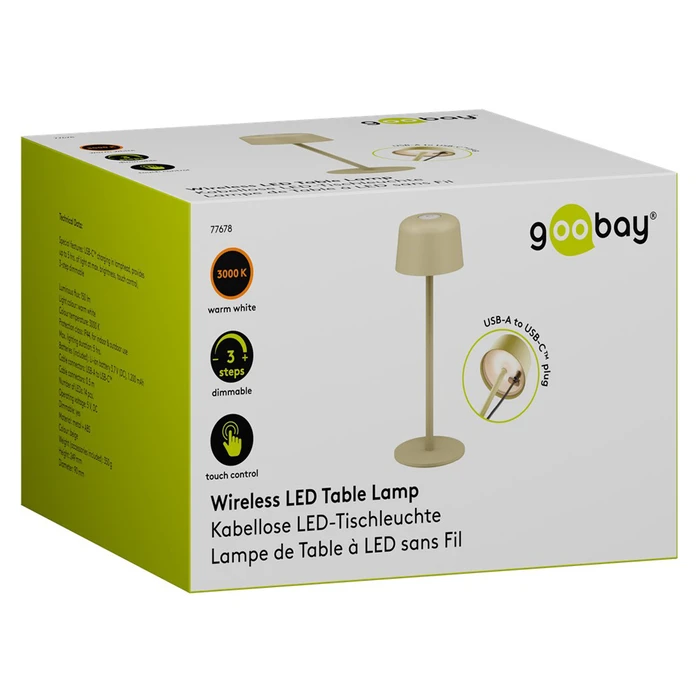 Goobay Διακοσμητικό Φωτιστικό LED Θερμό Λευκό 3000K 25x25εκ. 77678