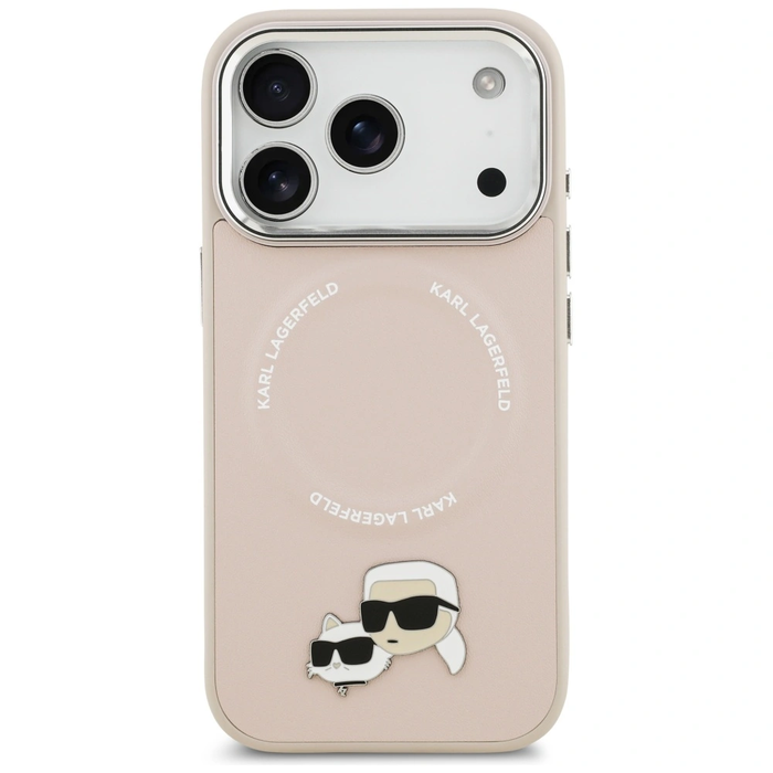 Karl Lagerfeld Karl & Choupette Pins MagSafe Apple iPhone 17 Pro pink