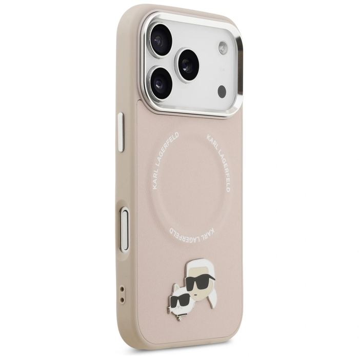 Karl Lagerfeld Karl & Choupette Pins MagSafe Apple iPhone 17 Pro pink