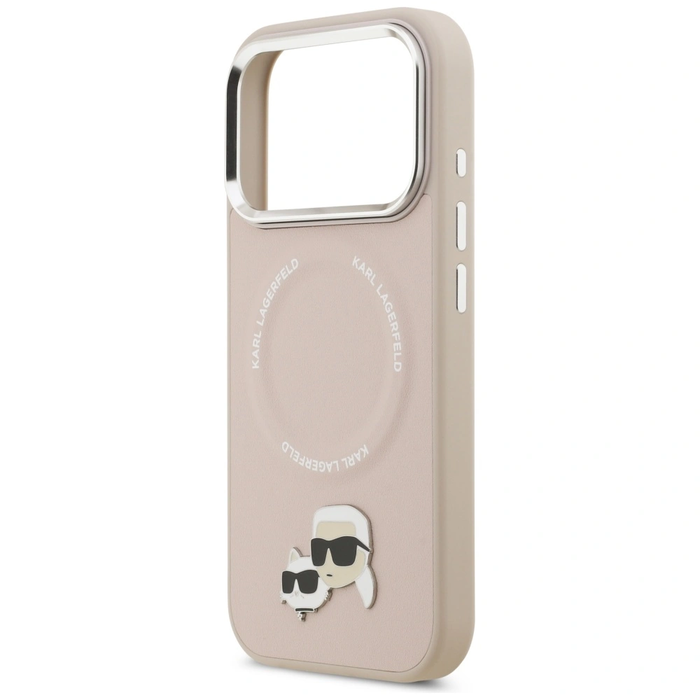 Karl Lagerfeld Karl & Choupette Pins MagSafe Apple iPhone 17 Pro pink