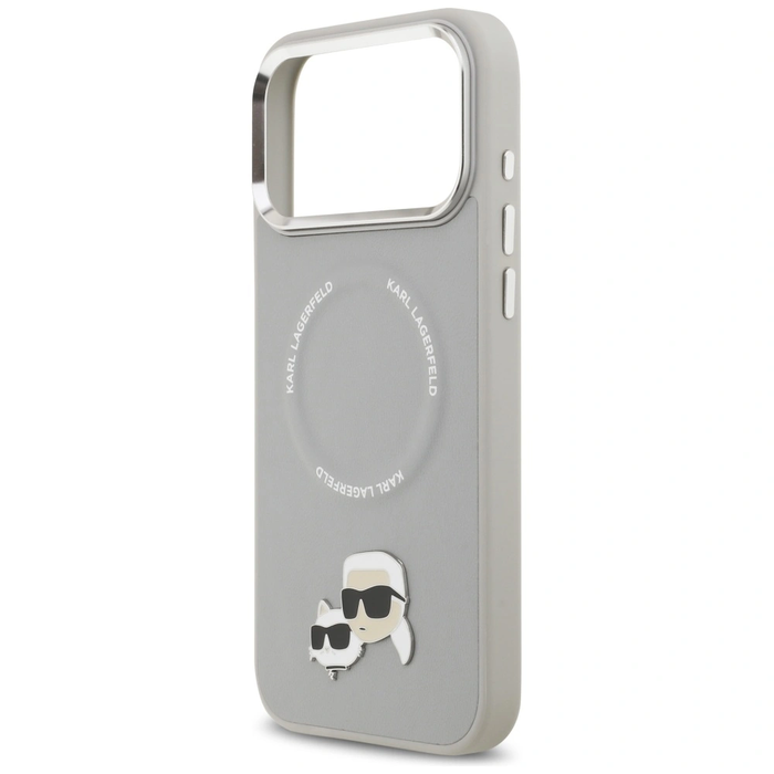 Karl Lagerfeld Karl & Choupette Pins MagSafe Apple iPhone 17 Pro grey