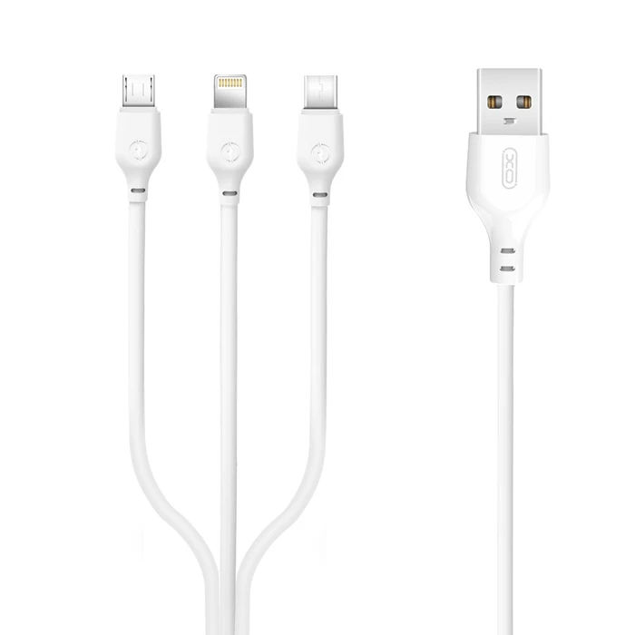 Καλώδιο USB XO NB103 2.0A 3 σε 1 Λευκό