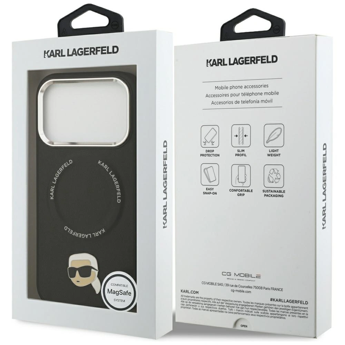 Karl Lagerfeld Karl Pin MagSafe Apple iPhone 17 Pro black