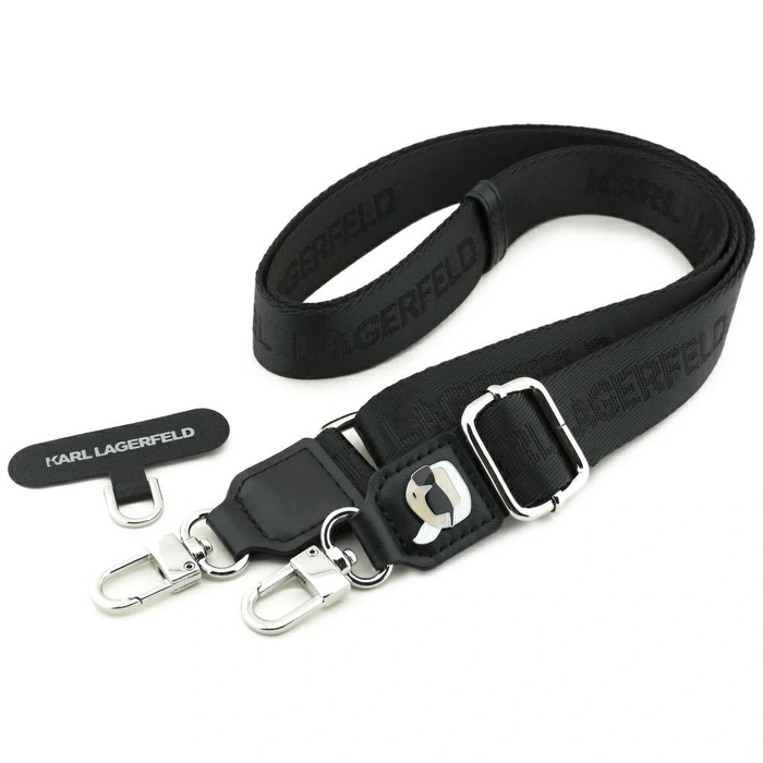 Karl Lagerfeld Universal Strap Tether Patch Karl Metal Logo black