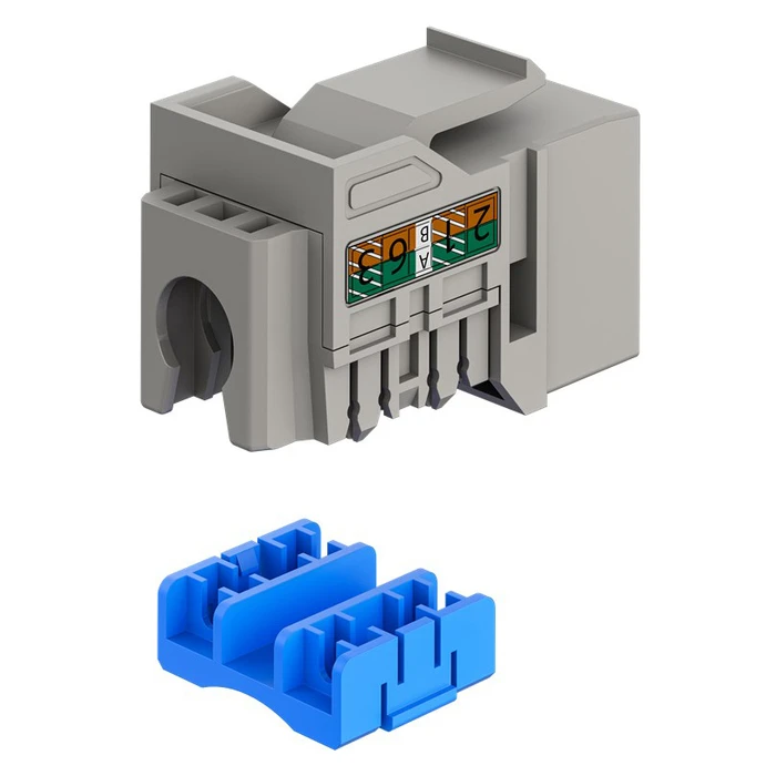 Goobay Keystone Module Rj45 77951 Cat 6a Utp Slim & Short Toolfree Γκρι Dm131154