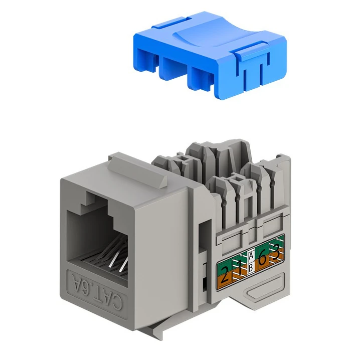 Goobay Keystone Module Rj45 77951 Cat 6a Utp Slim & Short Toolfree Γκρι Dm131154