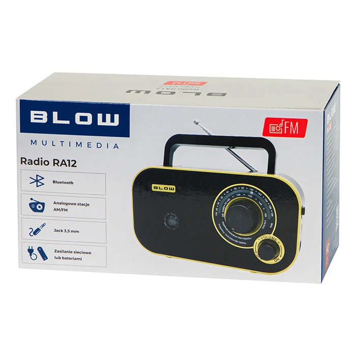 Portable Analog AM/FM Radio BLOW RA12 Black-Gold
