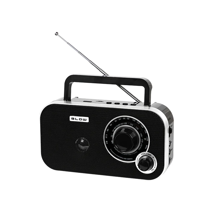 BLOW RA12 Portable Analog AM/FM Radio - Black/Silver