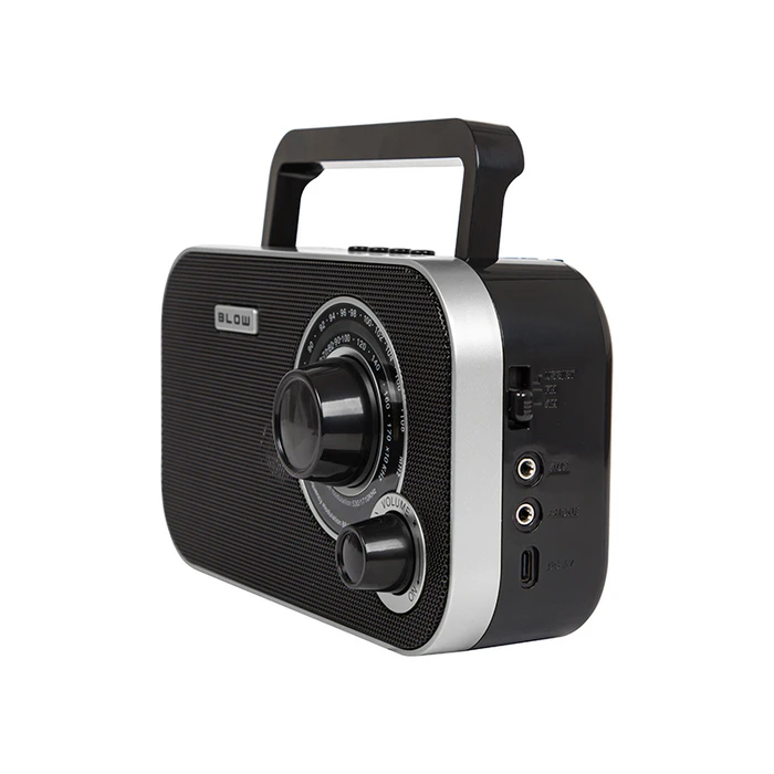BLOW RA12 Portable Analog AM/FM Radio - Black/Silver